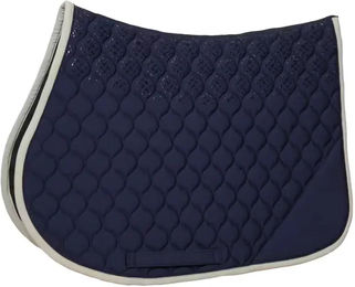 Kentucky Horsewear Satteldecke Onion Quilt für Pferde in Blau und Beige – Bild 1 von 8