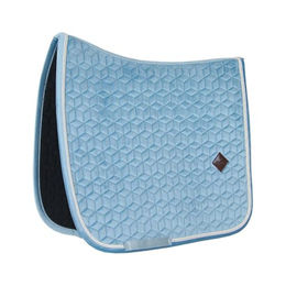 Produktbild von Kentucky Horsewear Satteldecke Velvet Dressur Cob Hellblau Schabracke aus Velours