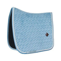 Produktbild von Kentucky Horsewear Satteldecke Velvet Dressur Cob Hellblau Schabracke aus Velours