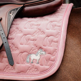Kentucky Horsewear Satteldecke Velvet Sammy für Ponys in Rosa – Bild 1 von 2