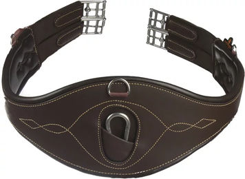 Kentucky Horsewear Sattelgurt anatomisch aus Kunstleder in Braun – Bild 1 von 3