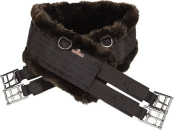 Kentucky Horsewear Sattelgurt aus Lammfell Braun 125 cm - 125 cm – Bild 1 von 9