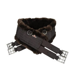 Kentucky Horsewear Sattelgurt aus Lammfell und Nylon in Braun 120cm – Bild 1 von 5