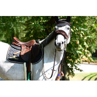Produktbild von Kentucky Horsewear Sattelgurt aus Nylon mit Lammfellimitat in Schwarz