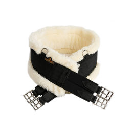 Kentucky Horsewear Sattelgurt mit Lammfellimitat und Elastik aus Nylon – Bild 1 von 3