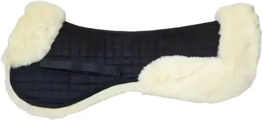 Kentucky Horsewear Sattelpad Absorb aus Natur Lammfell Schwarz Größe L – Bild 1 von 7