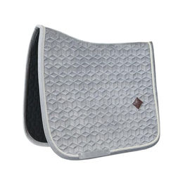 Kentucky Horsewear Schabracke Basic Velvet Dressur Grau Velours für Warmblut – Bild 1 von 9