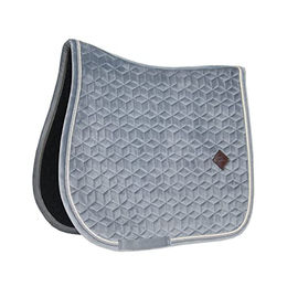 Kentucky Horsewear Schabracke Basic Velvet Jumping Grau für Warmblut – Bild 1 von 8
