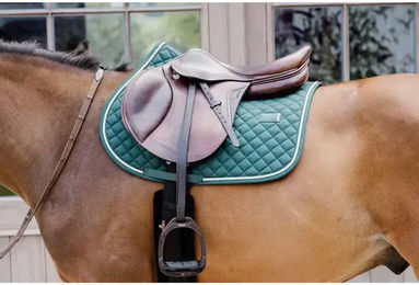 Kentucky Horsewear Schabracke Diamond Rope Springen Grün für Warmblut – Bild 1 von 6