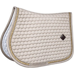 Kentucky Horsewear Schabracke für Springen Beige mit Glitzerband aus Baumwolle Full – Bild 1 von 7