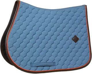 Kentucky Horsewear Schabracke Onion Quilt Neon Blau mit Lederbesatz – Bild 1 von 3