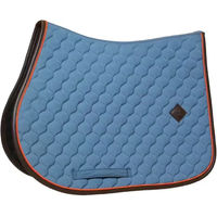 Produktbild von Kentucky Horsewear Schabracke Onion Quilt Neon Blau mit Lederbesatz