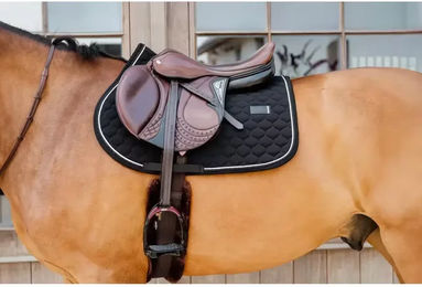 Kentucky Horsewear Schabracke Onion Quilt Springen Schwarz mit Rubber Logo – Bild 1 von 8