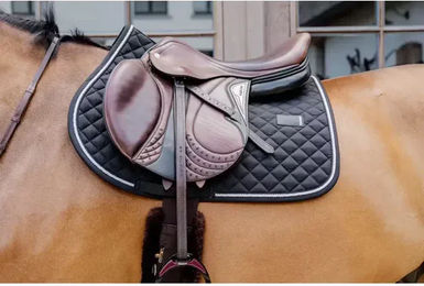Kentucky Horsewear Schabracke Springen Diamond Rope Schwarz für Warmblut – Bild 1 von 6