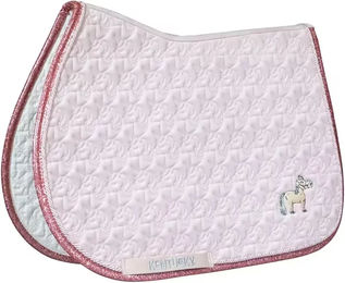 Kentucky Horsewear Schabracke Unicorn Head Glitter Rosa Baumwolle für Warmblut – Bild 1 von 2