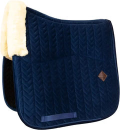 Kentucky Horsewear Schabracke Velvet Dressur für Warmblut in Blau – Bild 1 von 8
