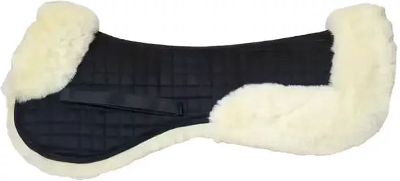 Kentucky Horsewear Schafsleder Halbschalen Absorb für Pferde in Schwarz Größe M – Bild 1 von 2