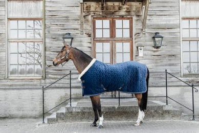 Kentucky Horsewear Showdecke Velvet für Ponys in Blau – Bild 1 von 6