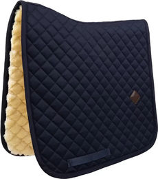 Kentucky Horsewear Skin Friendly Schabracke mit Kunstschaffell Diamond in Blau Weiß Full – Bild 1 von 4