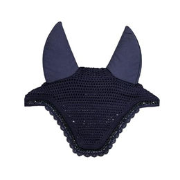 Kentucky Horsewear Soundless Fliegenhaube Wellington Stone & Pearl Dunkelblau aus Neopren für Pferde – Bild 1 von 8