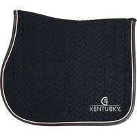Produktbild von Kentucky Horsewear Springschabracke aus Leder Fishbone Schwarz Jump Full für Warmblut