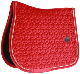 Kentucky Horsewear Springschabracke Basic Velvet Sattelunterlage Samt Rot Full – Bild 1 von 1