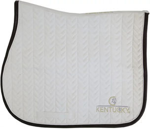 Kentucky Horsewear Springschabracke Fishbone Leather in Weiß – Bild 1 von 2
