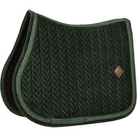 Produktbild von Kentucky Horsewear Springschabracke Velvet Fishbone Plaited Glitter Rope Dunkelgrün Full