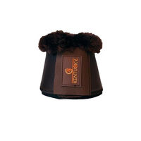 Produktbild von Kentucky Horsewear Sprungglocken aus Leder mit Lammfell in Braun XL