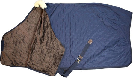 Kentucky Horsewear Stable Rug Stalldecke mit künstlichem Kaninchenfell 0g Blau Größe 155 – Bild 1 von 13