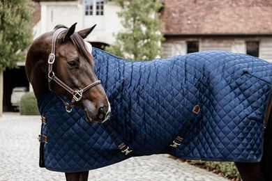 Kentucky Horsewear Stalldecke für Pferde 400g Marineblau 155cm - 400 g – Bild 1 von 13