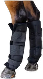 Kentucky Horsewear Stallgamaschen PROtect Classic für Pferde Schwarz Nylon Größe L – Bild 1 von 6