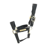Produktbild von Kentucky Horsewear Stallhalfter Velvet in Schwarz mit Gold für Vollblut