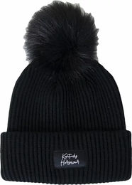 Kentucky Horsewear Strickmütze für Damen mit Kunstpelz-Bommel in Schwarz – Bild 1 von 12