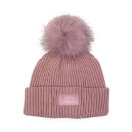 Kentucky Horsewear Strickmütze mit Bommel und Kunstpelz Rosa für Damen – Bild 1 von 11