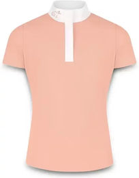 Produktbild von Kentucky Horsewear Tokyo Reit-Poloshirt für Mädchen aus Polyamid Sommerweißrosa-beige