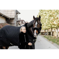 Produktbild von Kentucky Horsewear Transporthalfter aus Nylon mit Lammfell in Schwarz für Warmblut
