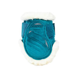 Kentucky Horsewear Vegan Sheepskin Streichkappe für junge Pferde Velvet Emerald Grün Größe S – Bild 1 von 5