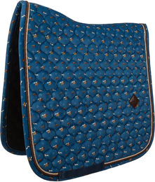 Produktbild von Kentucky Horsewear Velours-Springpferdedecke mit Druckmotiven für Ponys in Blau