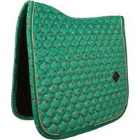 Produktbild von Kentucky Horsewear Velours-Springpferdedecke mit Druckmotiven für Ponys in Grün