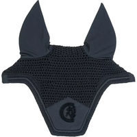Produktbild von Kentucky Horsewear Wellington 3D Logo Soundless Fliegenhaube für Pferde Schwarz
