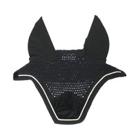 Produktbild von Kentucky Horsewear Wellington Basic Velvet Fliegenhaube für Pferde Schwarz Vollblut