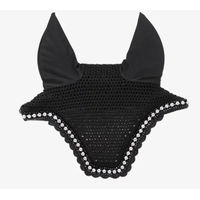 Produktbild von Kentucky Horsewear Wellington Big Stone & Pearl Soundless Fliegenmütze für Pferde in Schwarz