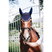 Produktbild von Kentucky Horsewear Wellington Fliegenhaube aus Leder für Ponys in Blau oder Braun