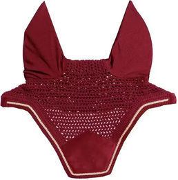 Kentucky Horsewear Wellington Fliegenhaube für Pferde aus Fuchsia-Velours – Bild 1 von 2