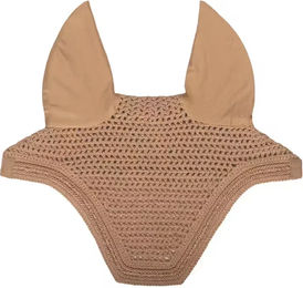 Produktbild von Kentucky Horsewear Wellington Fliegenhaube für Pferde aus leisem Velours in Beige