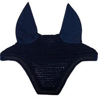 Produktbild von Kentucky Horsewear Wellington Fliegenhaube für Pferde aus leisem Velours in Blau