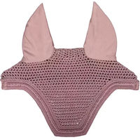 Produktbild von Kentucky Horsewear Wellington Fliegenhaube für Pferde aus leisem Velours in Rosa Full