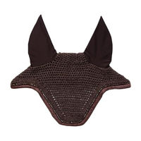 Produktbild von Kentucky Horsewear Wellington Fliegenhaube für Pferde in Braun mit Glitzer-Effekt