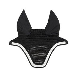Kentucky Horsewear Wellington Fliegenhaube für Pferde mit geflochtener Kordel Schwarz Full – Bild 1 von 9